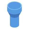 Blue gutter icon, isometric style