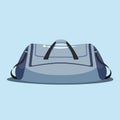 Blue gym, sport bag illustration, isolated on a light background Royalty Free Stock Photo