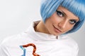Blue hair Royalty Free Stock Photo