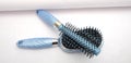 Blue hair comb Royalty Free Stock Photo