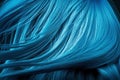 Blue hair texture background. Generative AI. Royalty Free Stock Photo