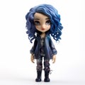 Avery: Artist Doll With Blue Hair On White Background