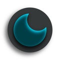 Blue Half Moon Logo Concept Vector