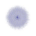 Blue Halftone Gradation. Abstract Dots. Texture Dots. Dot Background. Circle Retro. Gradient Retro. Graphic Background. Effect