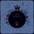 Blue Halloween background