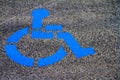 Blue Handicap Parking Emblem Royalty Free Stock Photo