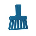 Blue Handle broom icon isolated on transparent background. Cleaning service concept.