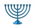 Blue Hanukkah menorah