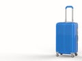 Blue hard case luggage