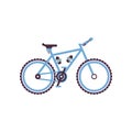 Blue hardtail bike, modern bicycle vector Illustration Royalty Free Stock Photo