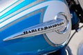 Blue Harley Davidson Petrol Tank.