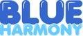 Blue Harmony Water Day Lettering Royalty Free Stock Photo