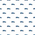 Blue hatchback car pattern Royalty Free Stock Photo