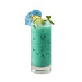 Blue hawaii cocktail, Beautiful blue cocktail, isolated on white background, with clipping path Royalty Free Stock Photo