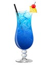 Blue Hawaii cocktail Royalty Free Stock Photo
