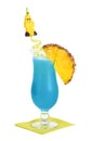 Blue Hawaii Cocktail Royalty Free Stock Photo