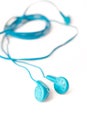 Blue headphones Royalty Free Stock Photo