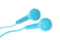 Blue headphones Royalty Free Stock Photo