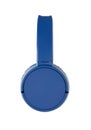 Blue headphones side view