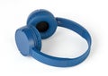 Blue headphones Royalty Free Stock Photo
