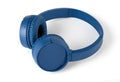 Blue headphones Royalty Free Stock Photo
