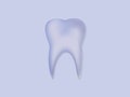 A blue healthy tooth for dentists