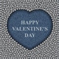 Blue jeans heart with spangles Royalty Free Stock Photo