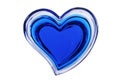 Blue heart isolated on white background Royalty Free Stock Photo