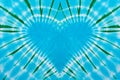 blue heart sign tie dye pattern background Royalty Free Stock Photo