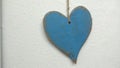 Blue heart on white background