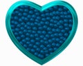 Blue hearth with bright pearls