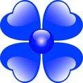 Blue Hearts Flower