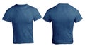 Blue Shirt Design Template, Heather Color Shirt Royalty Free Stock Photo