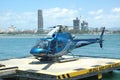 Blue Helicopter Royalty Free Stock Photo