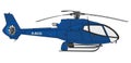Blue helicopter illustration Royalty Free Stock Photo