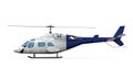 Blue Helicopter Royalty Free Stock Photo