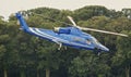 Blue helicopter Royalty Free Stock Photo