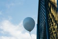 Blue helium balloon