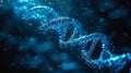 Blue helix human DNA structure Royalty Free Stock Photo