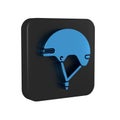 Blue Helmet icon isolated on transparent background. Extreme sport. Sport equipment. Black square button. Royalty Free Stock Photo