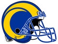 The blue helmet of the Los Angeles Rams American football team