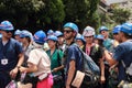 The `blue helmets` of Venezuela provide first aid to victims of violence in street protests