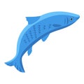 Blue herring icon isometric vector. Ocean fish