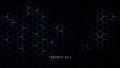 Black blue connection hexagon technology abstract vector background,modern innovation technology business background,futuristic te