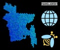 Blue Hexagon Bangladesh Map