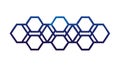 Blue Hexagon Pattern: Modern Geometric Grid Scientific Design, vector design Generative AI Royalty Free Stock Photo