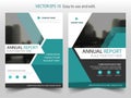 Blue hexagon Vector Brochure annual report Leaflet Flyer template design, book cover layout design, abstract business presentation Royalty Free Stock Photo