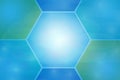 Blue hexagonal abstract background