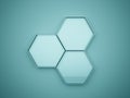 Blue hexagonal business