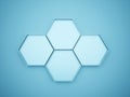 Blue hexagonal business